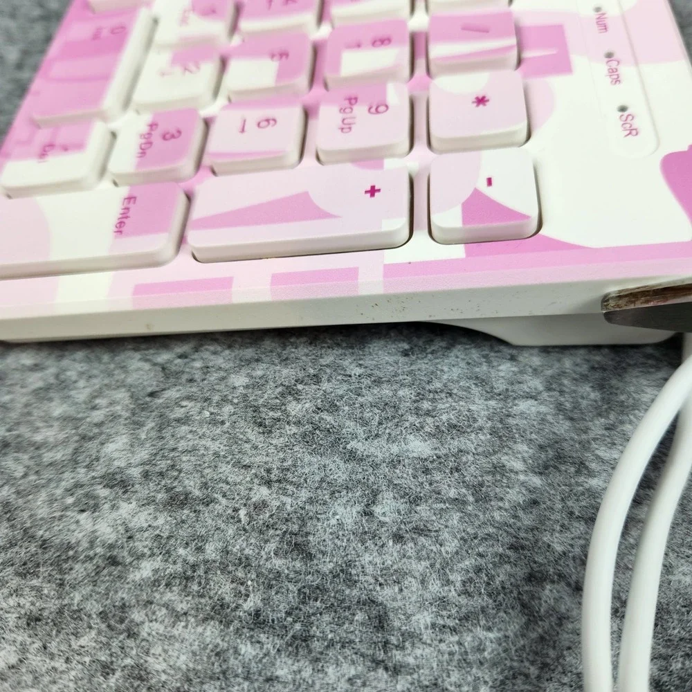 Barbie KY0003 Keyboard Pink Wired USB Computer Ergonomic Number Pad Tested